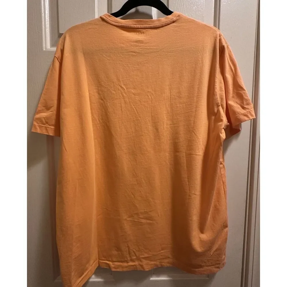 Polo‎ Ralph Lauren Men's SZ L Orange Lime Pony Crew-Neck Short Sleeve T-Shirt
